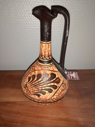 Pichet poterie peint main - pichet,
