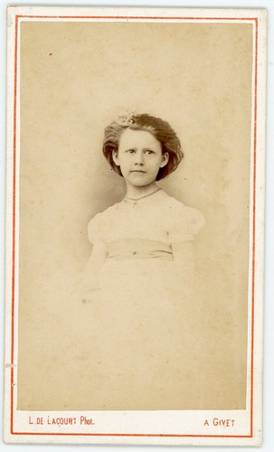 Photo cdv une fille - fille, pose