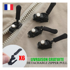 Kit X6 zippers réparation fermeture éclair Rapide Noir Zip | Livraison Gratuite