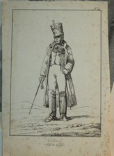 GRAVURE UNIFORME COLONEL 1 RGT