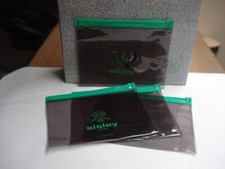 Lot de 4 trousses pochettes transparentes et vertes SISLEY (17.5x4cm)