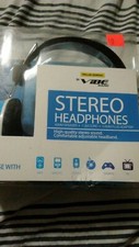 New Vibe Stereo Headphones 40mm Speaker 1.2M Cord 3.5MM Plug Adapter NIB