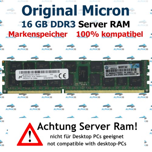 Rdimm ecc ddr3 1333 hp - 16,
