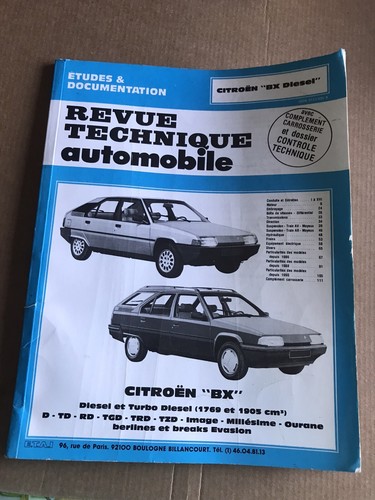 Revue technique citroen - revue, bx