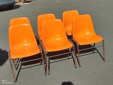 6 Chaises  Vintage orange Aigfa 6/chaise coque plastique vintage/années 1970