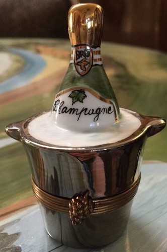 Limoges champagne bottle - champagne, in