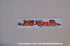 Autocollant Majorette, années 70, longueur 16 cm,  haut 3,5 cm