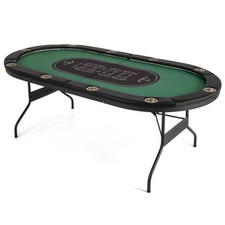 Foldable 10-Player Poker Table
