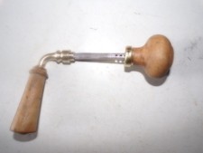 Poignées de porte anciennes en bois et laiton