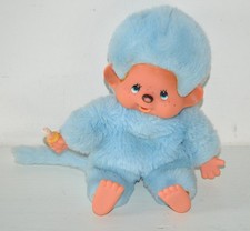 Peluche original vintage singe KIKI couleur bleu Monchhichi SEKIGUCHI France 80