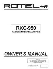 Bedienungsanleitung-Operating Instructions pour Rotel RKC-950
