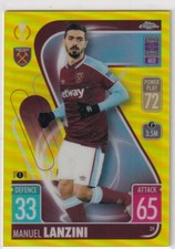 Topps Match Attax Chrome CL 21/22 N° 24 Manuel Lanzini Jaune Parallèle 36/75