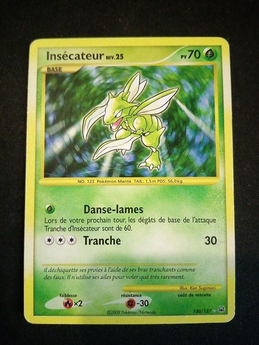 Carte pokémon insecateur - carte,