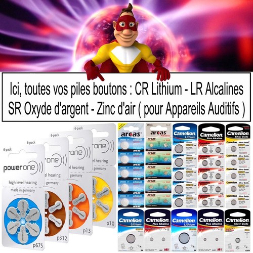 Piles bouton choix cr - au,