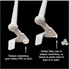 Lot 2 tringles rideaux autobloquantes 50/30 cm – sans perçage – REF 5416