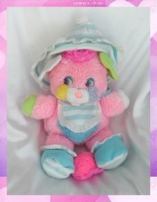 Doudou Peluche Bébé Cribsy Rose Et Bleu Vintage Popples Mattel