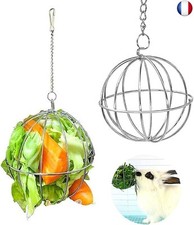 Esteopt Lot de 2 balles en acier inoxydable - Pour cochons d'Inde, hamsters,