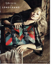 Publicité Advertising 098  2010   Longchamp sac dessiné par  Kate Moss