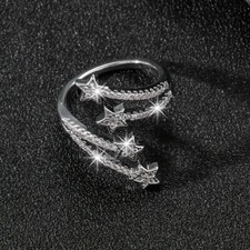 Bague anneau ajustable acier