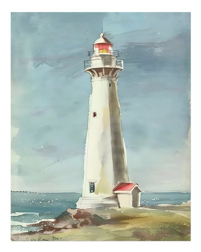 Phare serein art mural décor