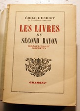 CURIOSA/LIVRES DU SECOND RAYON/E.HENRIOT/ED GRASSET/1948/EO