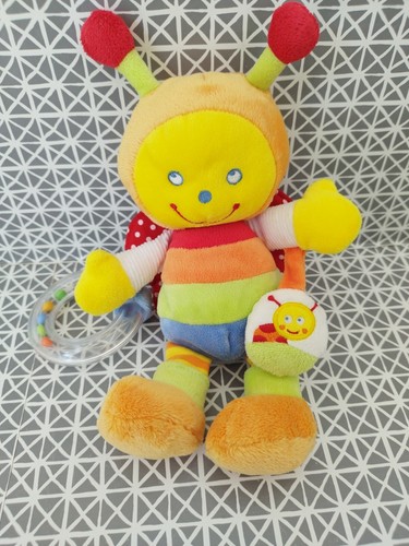 Doudou peluche grelot papillon