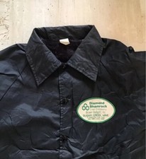Vintage 80s Size M Fleece Lined Jacket Diamond shamrock sugar creek Mines Worker
