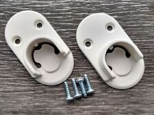 IKEA HJALPA WHITE CABINET BRACKETS FOR HANGING RAIL WITH SCREWS 152533 146899
