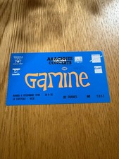 billet ticket place de concert  GAMINE