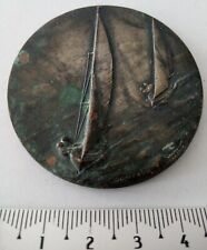 MEDAILLE THEME BATEAU MER VOILE VOILIER NAVIGATION SPORT 1971 CNC CROISIERE