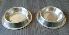 2 Gamelles en acier inox pour chat ø 15 cm ( 200 ml )
