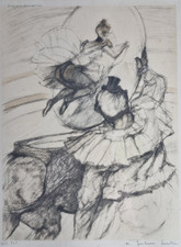 Lithographie d’après Toulouse-Lautrec Travail de Panneau 1952 37 x 47 cm