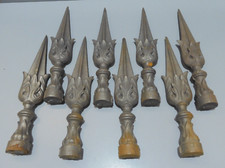 -8 GRANDES POINTES en FONTE pour GRILLE JARDIN PORTAIL FER de LANCE déco   D