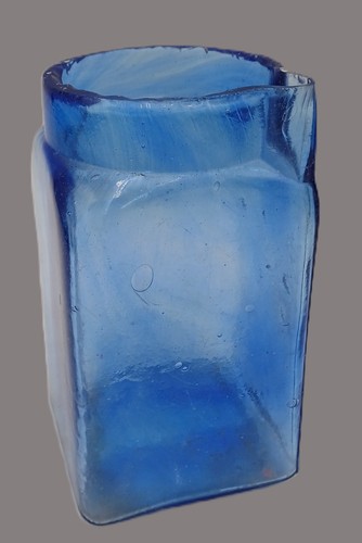 Joli bocal bleu verre - bocal, en