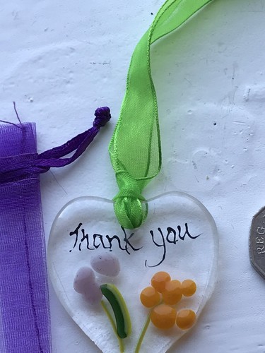 Verre fondu fait main - , merci