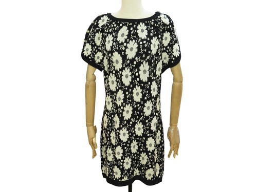 Robe chanel fleurs boutons - robe,