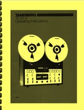 Tandberg TD20A OWNER'S &