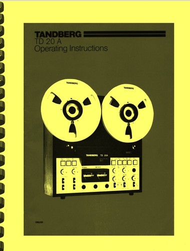 Tandberg td20a owner - tandberg, &