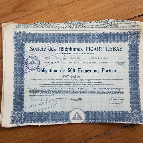 Scripophilie société des - scripophilie:,