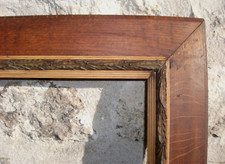 cadre XIXème en bois massif bords dorés 68X 57,5 cm Feuil 54 X 43 cm