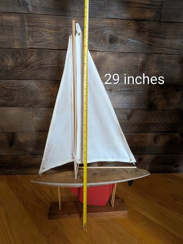 Wooden toy pond yacht model - yacht,