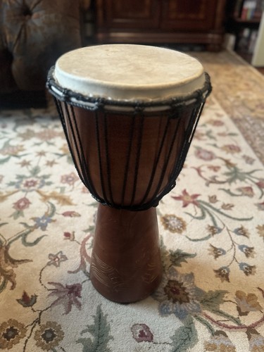 Hand carved djembe drum - hand-carved,