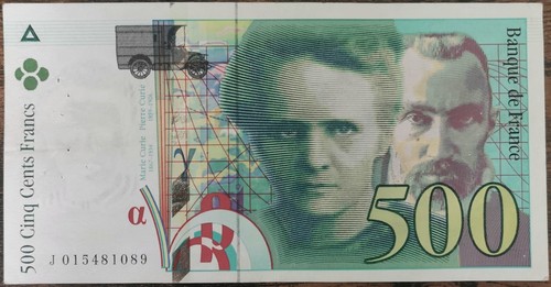 Billet 500 francs - pierre, et