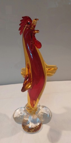 Coq verre murano - en,