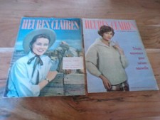 Lot de 2 revues anciennes HEURES CLAIRES Année 1959