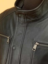 leather jacket men/real