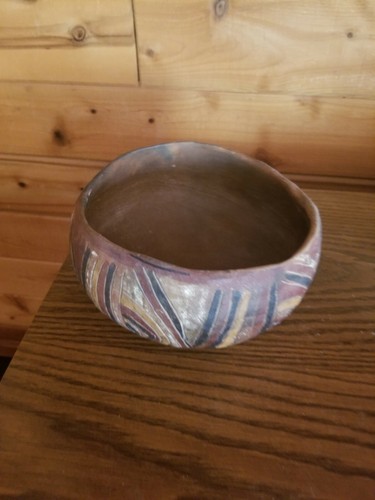 Painted ceramic clay - painted, pot