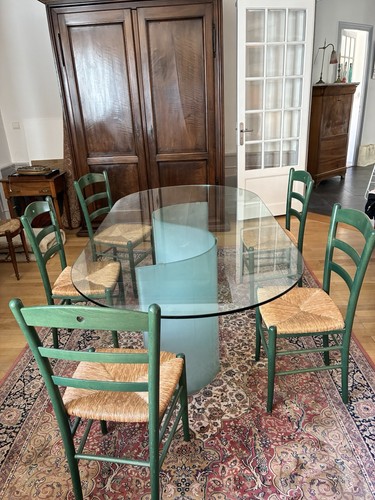 Table salle manger verre et - verre,