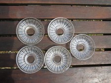 LOT DE 5 BOBECHES EN VERRE TRANSPARENT striées