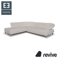 Ewald Schillig Butterfly Canapé En Cuir Blanc Canapé D'Angle #14897